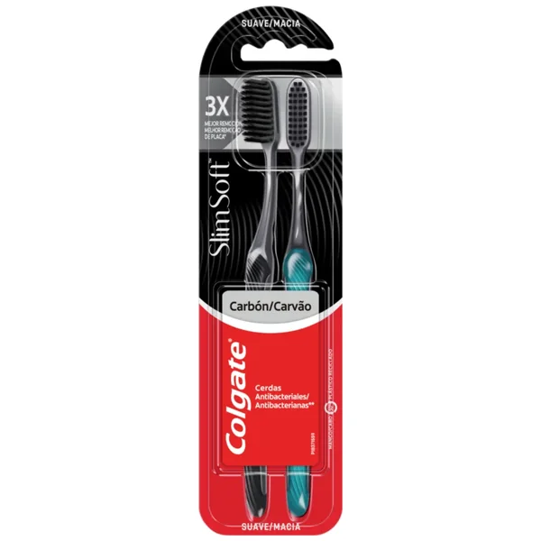 2 CEP.COLGATE SLIM SOFT CARBON ACTIVADO