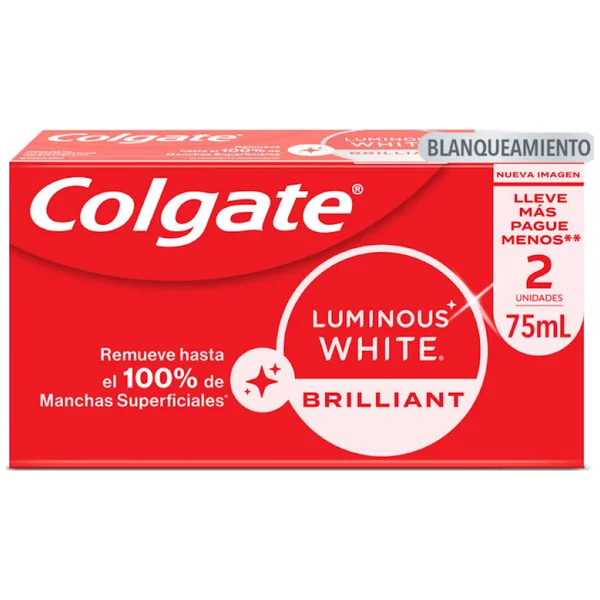 2 CRE.DEN.COLGATE LUMIN.WHITE 75 ECO.PAC