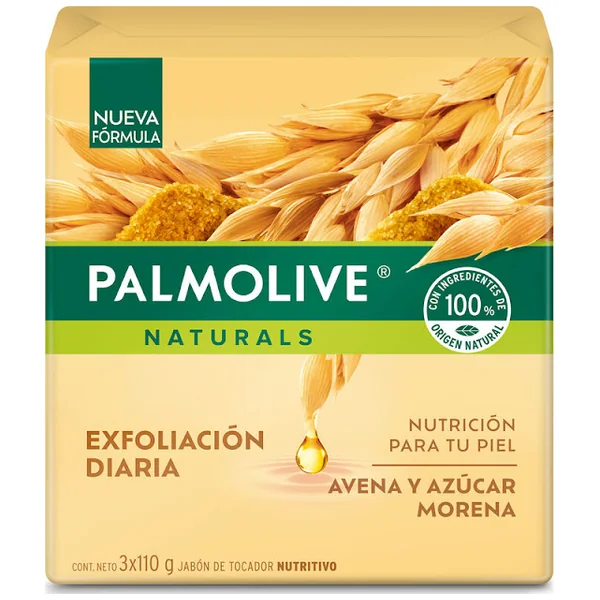 3 JAB.PALMOLIVE AVENA.AZUCAR MORENA 110G