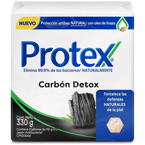Jabon Barra Protex Carbon Detox X 110 Gr X 3 Und