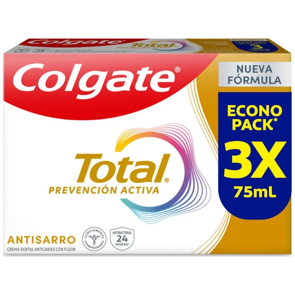 3 CREMA COLGATE TOTAL ANTISARRO 75 ML