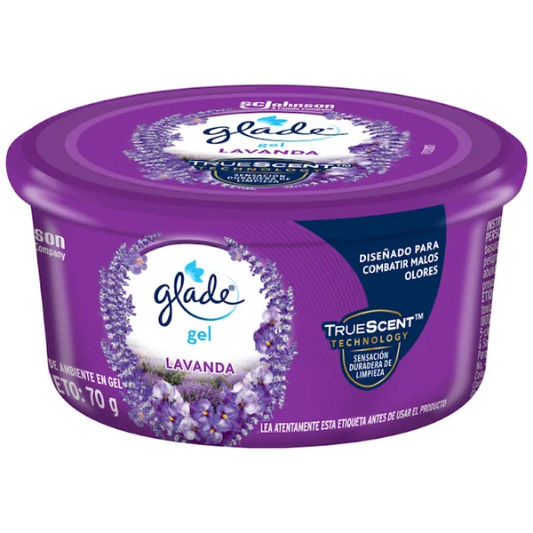 Ambientador Glade En Gel Campos De Lavanda Frasco X 70 Gr