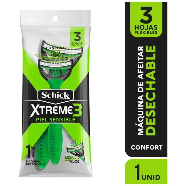 Máquina Afeitar Schick Xtreme 3 Piel Sensible Sobre X 1