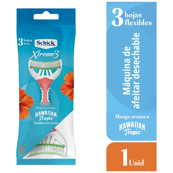 Maquina Afeitar Schick Xtreme 3 Hawaiian Tropic Sob X 1