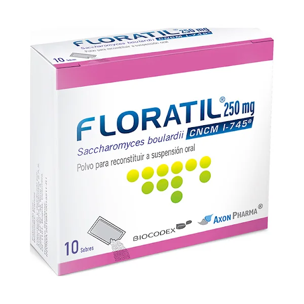 Floratil Saccharomyces Boulardii 250 Mg Biocodex Suspensión Oral Caja X 10 Sobres