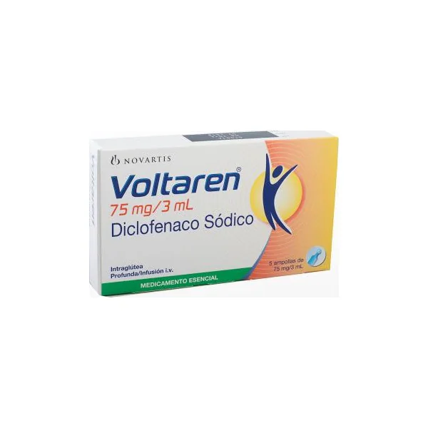 Voltaren Diclofenalco Sódico 75Mg/3ml Novartis Caja X 5 Ampollas