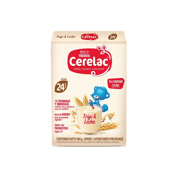 Cereal Infantil Cerelac Trigo Y Leche Caja X 360 Gr
