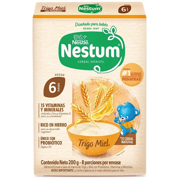 Cereal Infantil Nestum Trigo Miel Caja X 200 Gr