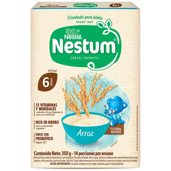 Cereal Infantil Nestum Arroz Caja X 350 Gr