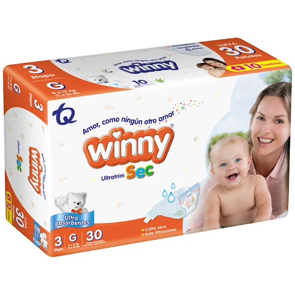 Pañales Winny Ultratrim Sec Etapa 3 X 30 Und