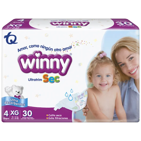 Pañal Winny Ultratrim Sec Paquete X 30 Etapa 4
