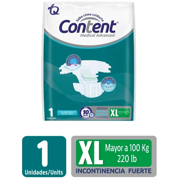 Pañal Content Medical Advanced Caja Por 1 Unidad Talla Xl