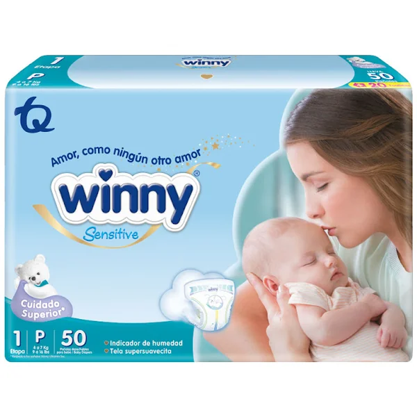 Pañales Winny Sensitive Etapa 1 X 50 Und