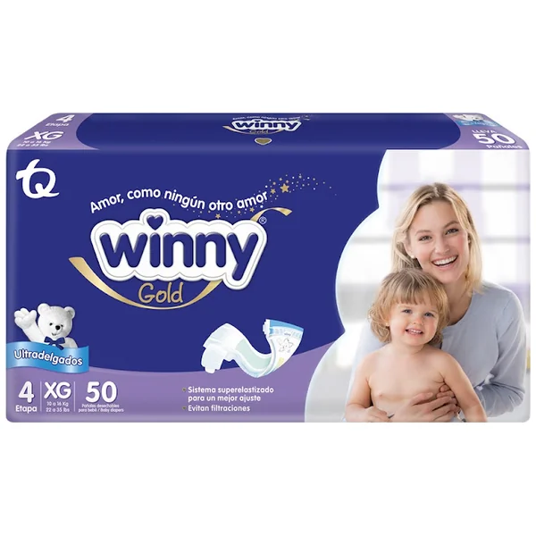 Pañal Winny Gold Etapa 4 XG Paquete X 50 Und
