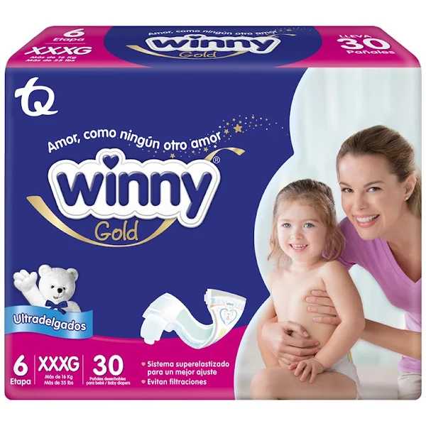 Pañal Winny Gold Etapa 6 Xxxg Paquete X 30 Und