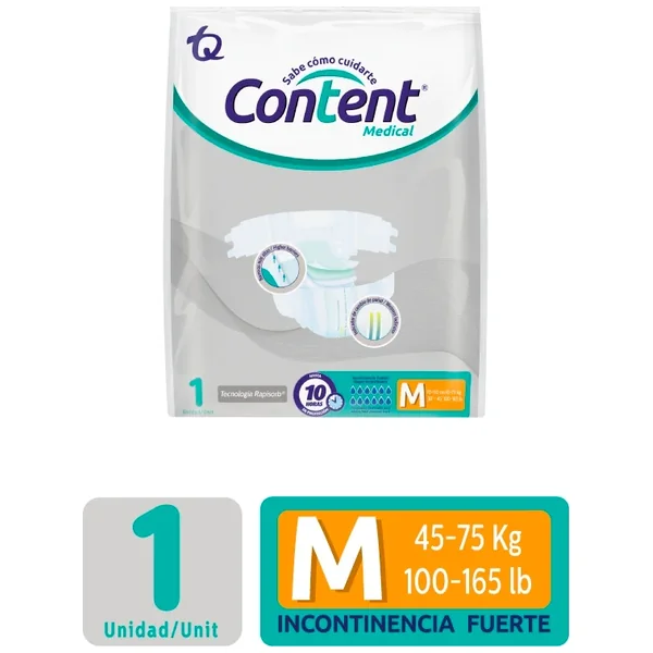 Pañal Content Medical Caja Por 1 Unidad Talla M