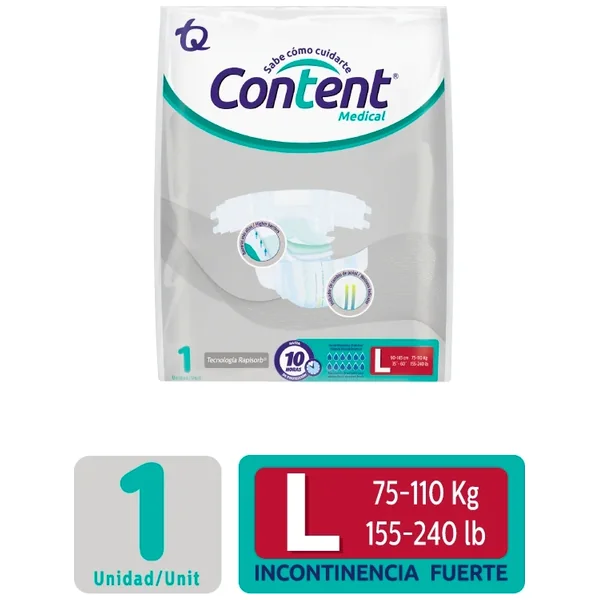 Pañal Content Medical Caja Por 1 Unidad Talla L