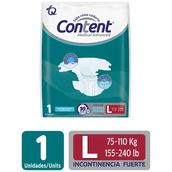 Pañal Content Medical Advanced Caja Por 1 Unidad Talla L