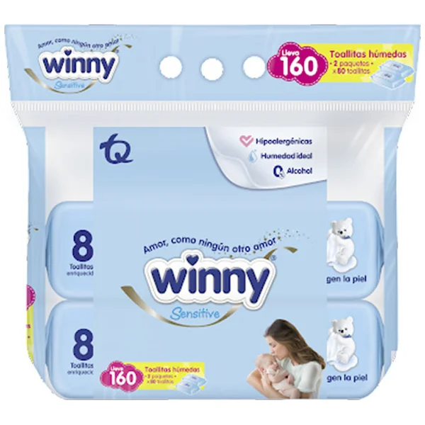 Toallitas Humedas Winny Recién Nacido X 160 Und