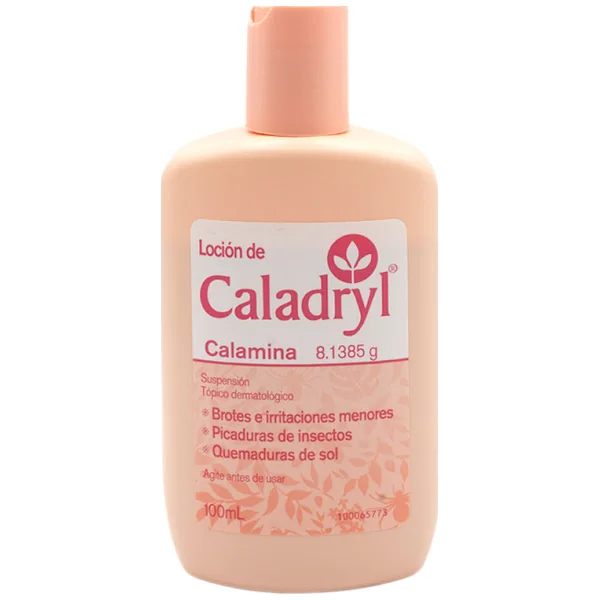 Caladryl Óxido De Zinc 8% Humax Loción Rosado Frasco X 100 Ml