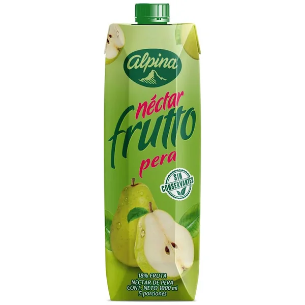 Néctar Alpina Frutto Fructosa 40% Menos Calorías Pera X 1 Lt
