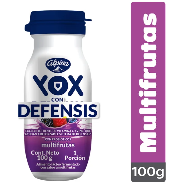 Yogurt Alpina Yox Con Defensis Multi Frutas X 100 Gr