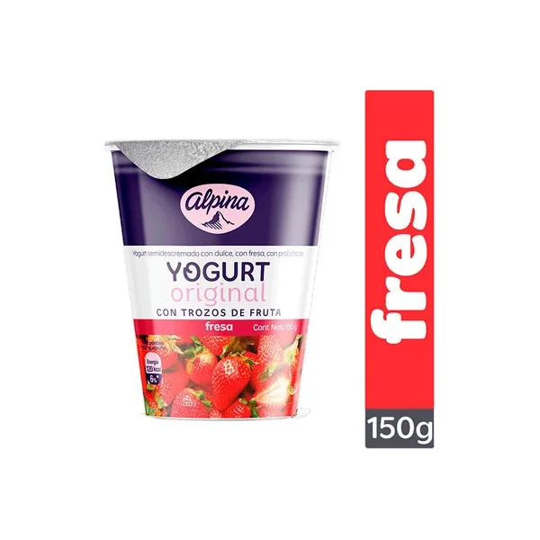 Yogurt Alpina Sabores Surtidos Vaso X 150 GR