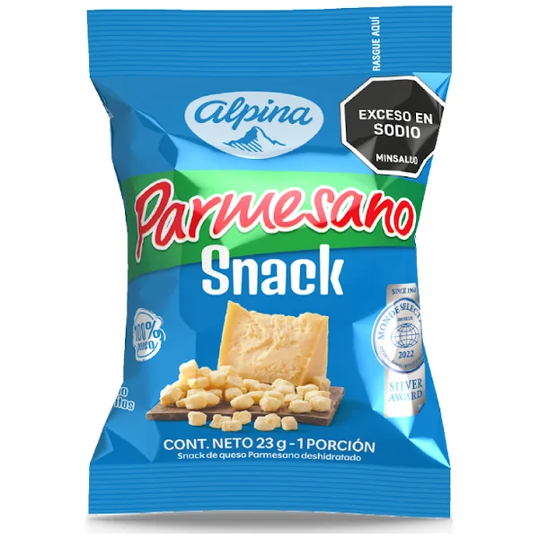 Snack Alpina Queso Parmesano Deshidratado X 23 Gr