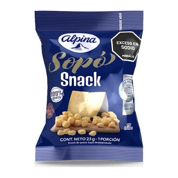 Snack Alpina Queso Sopó Deshidratado X 23 Gr