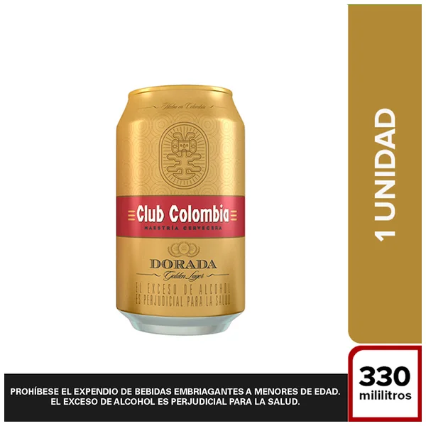 Cerveza Club Colombia Lata Dorada X 330 Ml