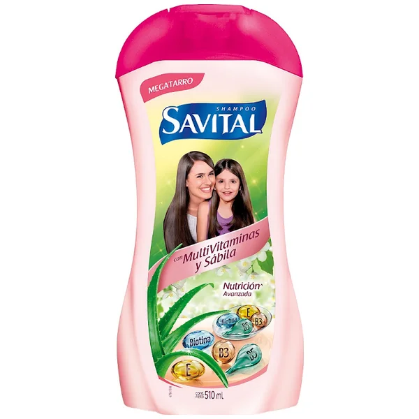 Shampoo Savital Multivitaminas Y Sábila X 510 Ml