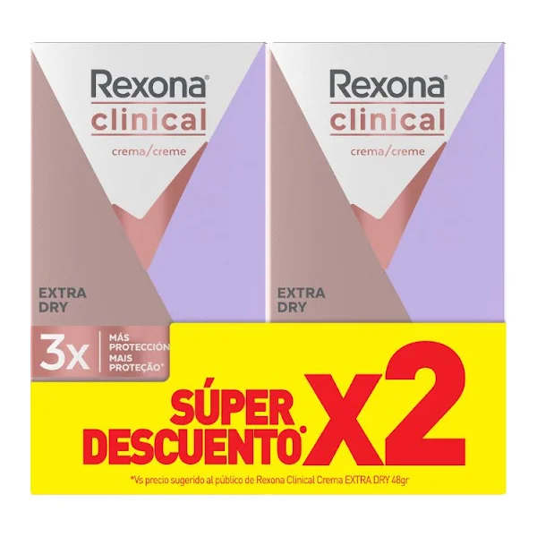 2 DTE REXONA EXTRA DRY WOM 48 S.O