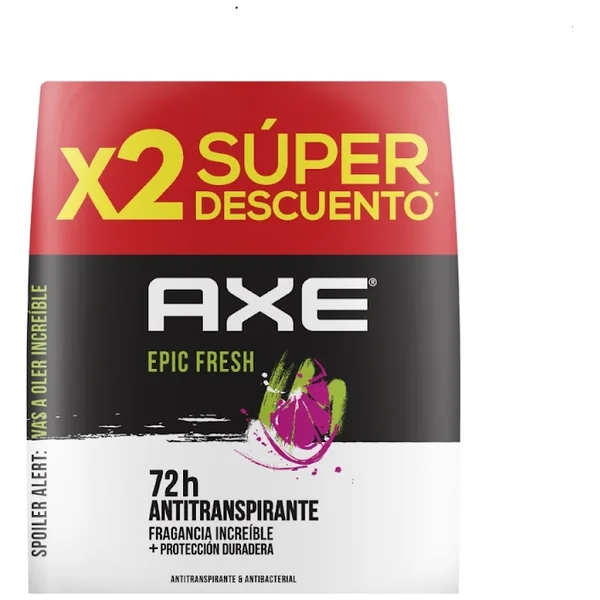 2 DTE AXE SPRAY EPIC FRESH ANTITRA.152ML
