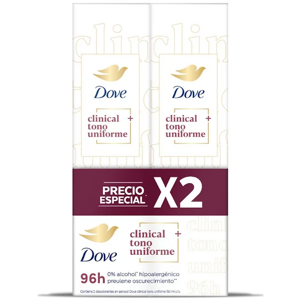 2 DTE.DOVE CLIN.SPR.TONO UNI.150ML M P.E