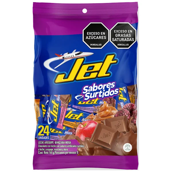 CHOCOLATINA JET SURTIDO 24 UNIDADES