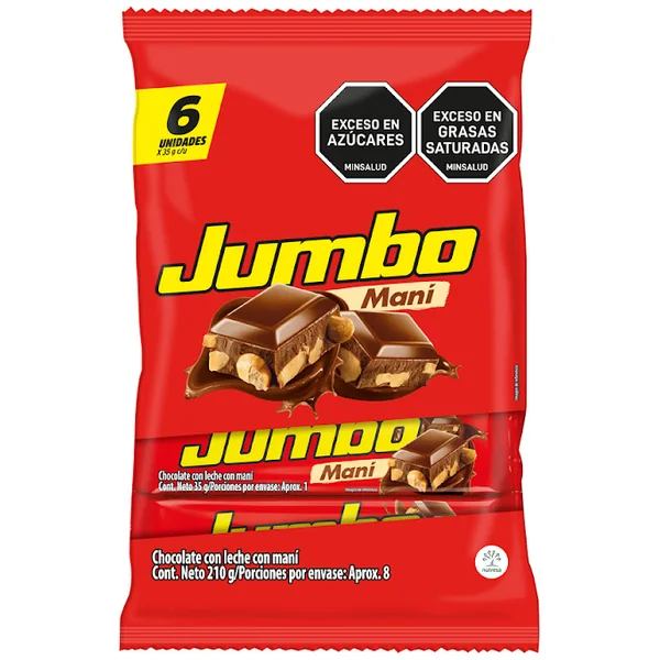 CHOCOLATINA JUMBO MANI 35 GR 6 UNDS