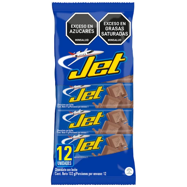 CHOCOLATINA JET CON LECHE 11 GR 12 UNDS
