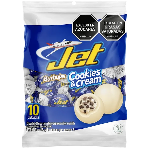 BURBUJAS COOKIES CREAM 115GR 10 UND