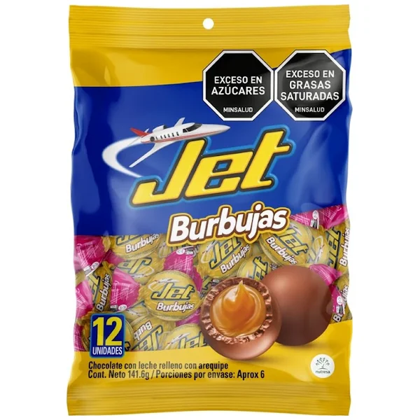 BURBUJAS CHOCOLATE UND 141.6GR 12UND