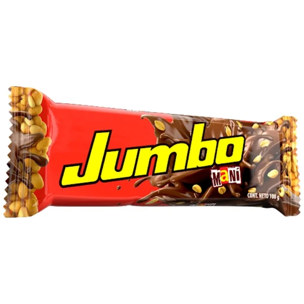 Chocolatina Jumbo Con Leche Maní X 100 Gr