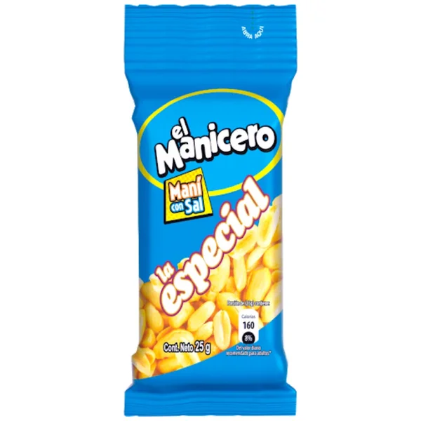 Maní El Manicero Con Sal X 25 Gr