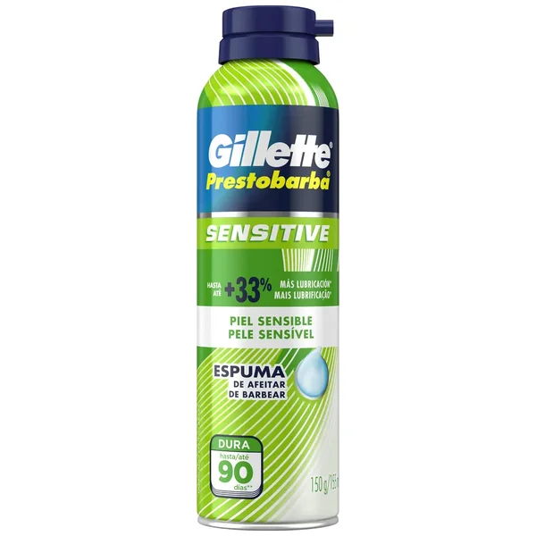 Espuma DE Afeitar Para Piel Sensible Gillette Sensitive Protege LA Piel AL Afeitarte CON Maquina DE Afeitar Para Hombre