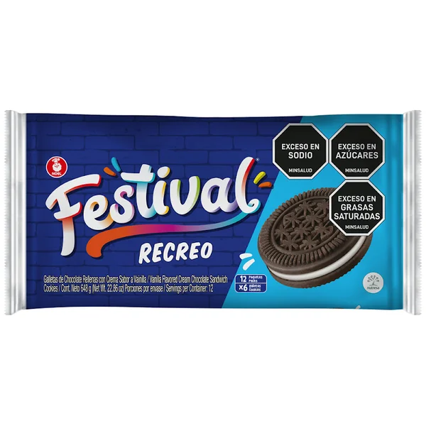 Galleta Festival Recreo Bolsa 648 Gr X 12 Und