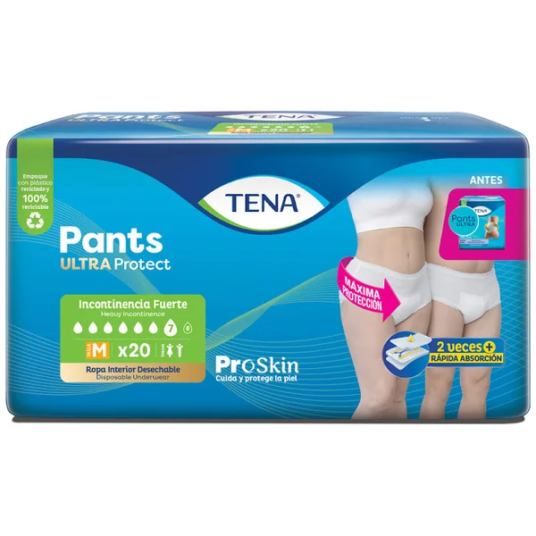 Ropa Interior Absorbente Tena Pants Ultra Protect M X 20 Und