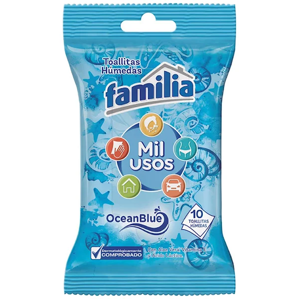 Toallitas Húmedas Familia Mil Usos X 10 Und