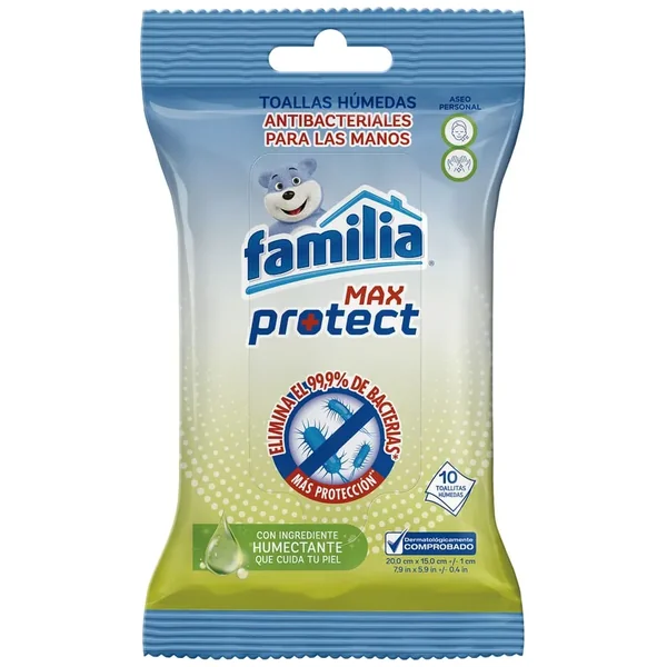 Paños Humedos Familia Antibacterial