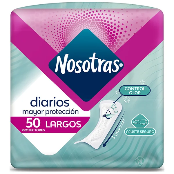 Protectores Diarios Nosotras Largos Paquete X 50 Und