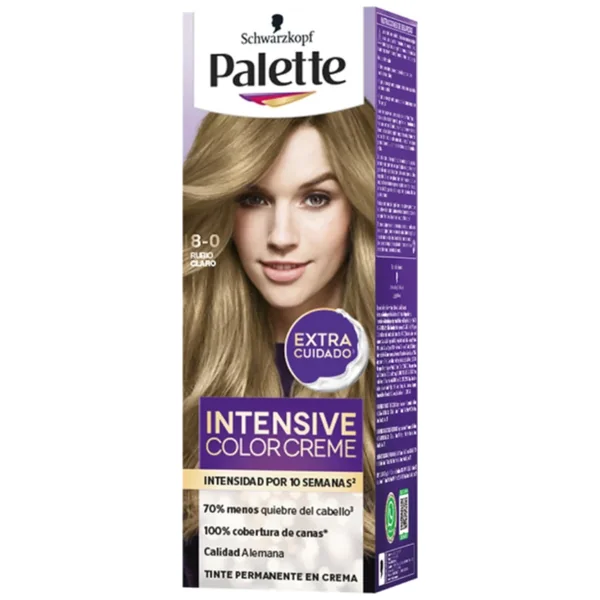 Palette Color Creme 8-0 Rubio Claro Caja X 2 Tubos
