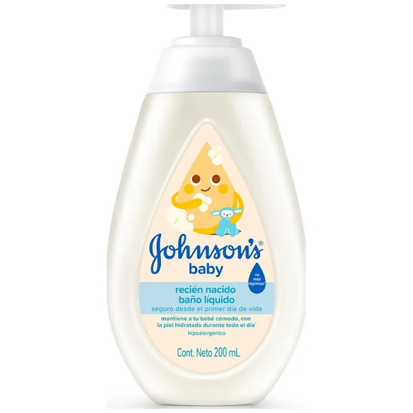 BANO LIQUIDO JJ BABY RECIEN NACI.200 ML