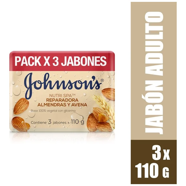 Jabón Johnson's Avena Tripack 330 Gr
